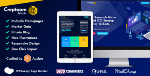 Creptaam Bitcoin, ICO Landing and Cryptocurrency WP Theme