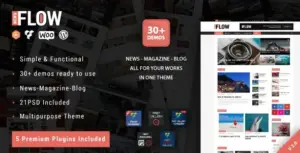 Flow News Magazine and Blog WP Theme