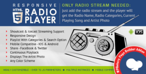 HTML5 Radio Player WPBakery Page Builder Addon