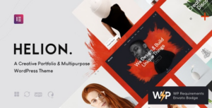 Helion Personal Creative Portfolio WP Theme + Store