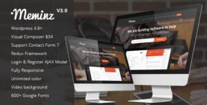 Meminz Download Software Landing Page Theme