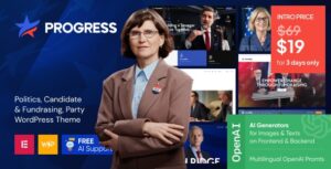 Progress Politics, Candidate & Fundraising WP Theme