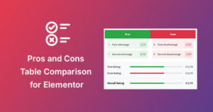Pros & Cons Widget for Elementor