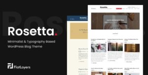 Rosetta Minimalist & Typography Based WP Blog Theme