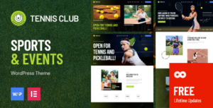 Tennis Club Sports Theme