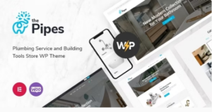 The Pipes Plumbing Service and Building Tools Store WP Theme