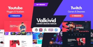 Valkivid Content Creators WP Theme