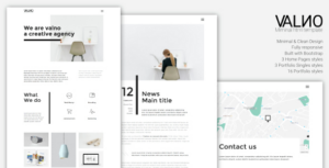 Valno Minimal Creative Multi page Portfolio WP Theme
