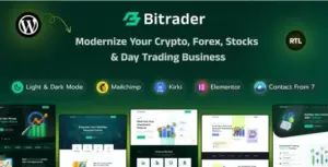 Bitrader Crypto, Stock and Forex Trading Business WP Theme