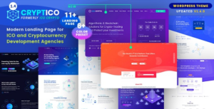 Cryptico ICO Crypto Landing & Cryptocurrency WP Theme