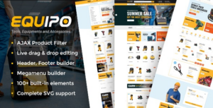 Equipo Parts And Tools WP WooCommerce Theme