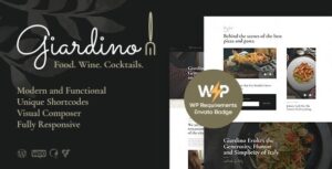Giardino An Italian Restaurant & Cafe WP Theme