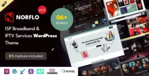Norflo ISP & IPTV Services Elementor WP Theme