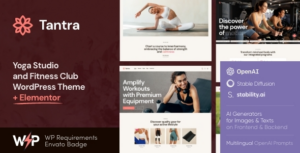 Tantra Yoga Studio and Fitness Club WP Theme