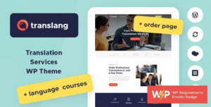 Translang Translation Services & Language Courses WP Theme