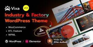 Vixa Industry & Factory WP Theme