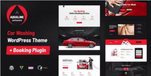 Aqualine Car Washing Service with Booking System WP Theme