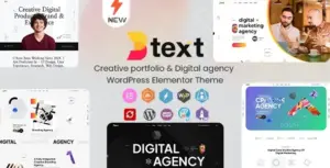 Btext Creative Portfolio & Digital Agency WP Elementor Theme
