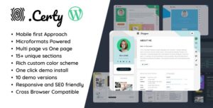Certy Creative Resume & CV WP Theme