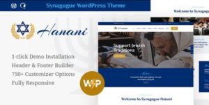 Hanani Jewish Community & Synagogue WP Theme