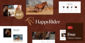 Happy Rider Horse School & Equestrian Center WP Theme