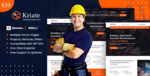 Kriate Industrial Construction WP Theme