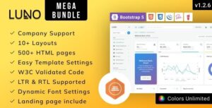 LUNO Bootstrap 5 Responsive Admin Template & Webapp UI Kit
