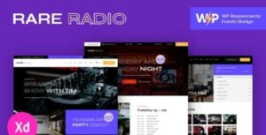 Rare Radio Online Music Radio Station & Podcast WP Theme