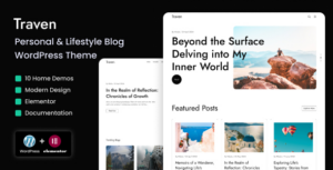 Traven Personal & Lifestyle Blog WP Theme