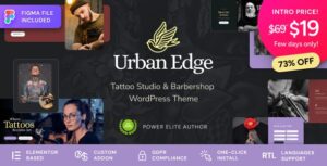 Urban Edge Barbershop & Tattoo Studio Theme