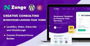 Zungo (ver. 12 Jan, 2025) Creative Consulting Business WP Landing Page Theme