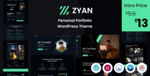 Zyan (version 26 April 2024) Personal Portfolio WP Theme