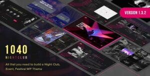 1040 Night Club DJ, Music Festival WP Theme