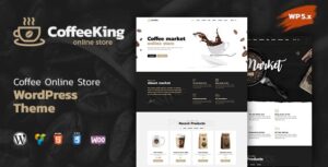 CoffeeKing Coffee Shop & Drinks Online Store WP Theme