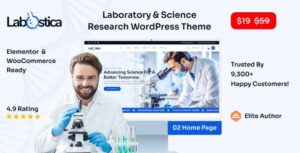 Labstica Laboratory & Science Research WP Theme
