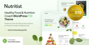 Nutritist Healthy Food & Nutrition Coach FSE WP Theme