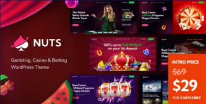 Nuts Gambling, Casino & Betting WP Theme