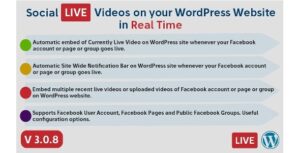 Social Live Video Auto Embed for WP