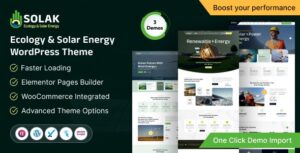 Solak Ecology & Solar Energy WP Theme
