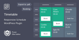 Timetable Responsive Schedule For WP v.