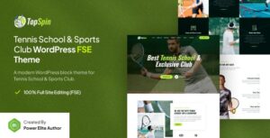 TopSpin Tennis School & Sports Club FSE WP Theme
