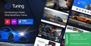 Tuning Car Detailing & Dealer Shop WP theme