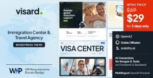 Visard Immigration Center & Travel Agency WP Theme