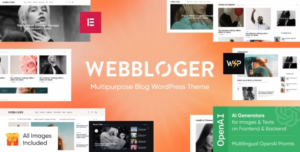 Webbloger Multipurpose Blog WP Theme