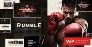 Rumble Boxing & Mixed Martial Arts Fighting WP Theme