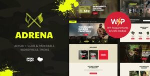Adrena Airsoft Club & Paintball WP Theme