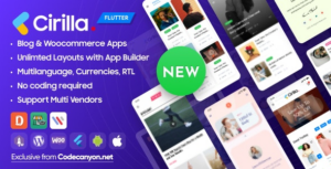 Cirilla Multipurpose Flutter App For WP & Woocommerce