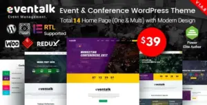 EvnTalk Event Conference WP Theme