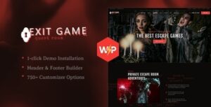 Exit Game Real-Life Secret Escape Room WP Theme