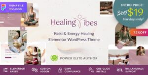 Healing Vibes Reiki Healing & Meditation Coaching WP Theme